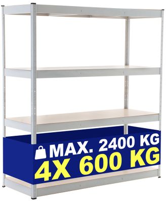 Clp Estanter&iacute;a Para Cargas Pesadas 160x60x180 Cm Blanco