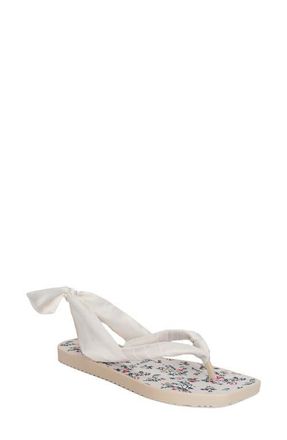 Badgley Mischka Wrenna Slingback Ankle Wrap Sandal in Ivory Multi at Nordstrom, Size 11
