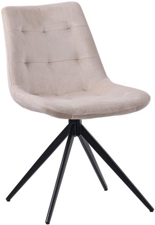 Clp Silla De Comedor Merna Crema Terciopelo