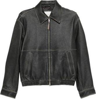 Dunst Drizzler Leather Jacket - Heren - Leren en Su&egrave;de Jassen - Zwart - L - Leer - Jassen
