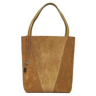 Chlo&eacute; Tote Bags, female, Brown, Size: ONE SIZE Gold Khaki Leather Tote Bag