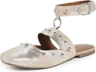 Free People Womens Camille Mystic O-Ring Flats Ballet In Beige