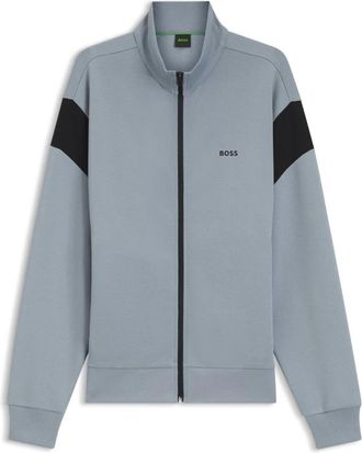HUGO BOSS Union Skaz Sweatshirt - Heren - Vesten met rits - Blauw - 3XL - Katoen - Hoodies & sweatvesten