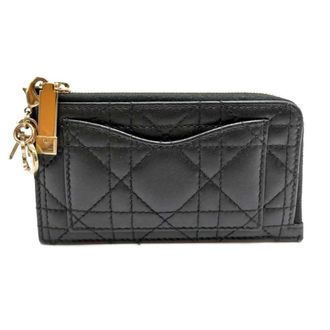 Dior Black Leather Coin Purse/Coin Case (Pre-Owned)