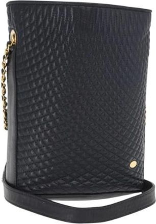 Bally Pre-owned Bucket Bags, female, Blue, Size: ONE SIZE Pre-owned Leather Bucket Bag