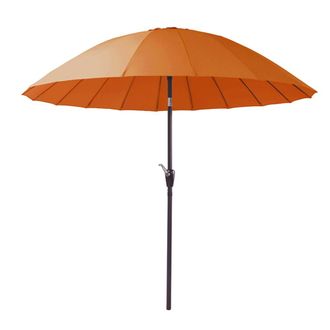Brigros Parasol naranja con m&aacute;stil central