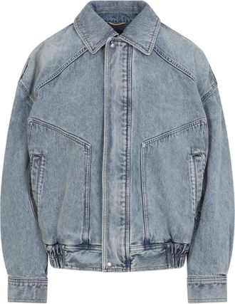 Saint Laurent Dames, Jassen, Blauw, Maat: XL Katoen