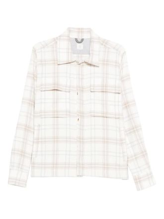 Eleventy Geruit overhemd - Beige