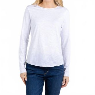 Elliott Lauren Lilly Long Sleeve Tee In White