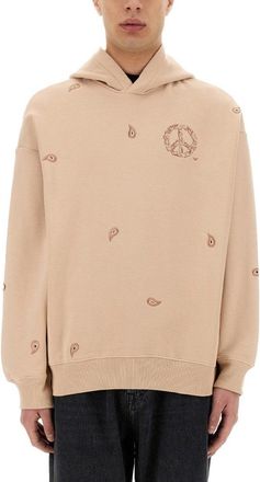 Emporio Armani Intricate Embroidered Sweatshirt With Hood
