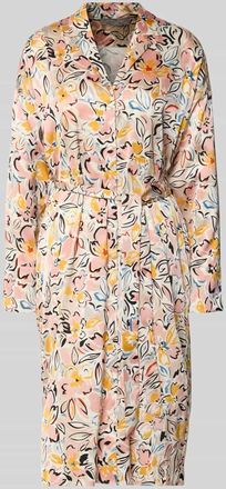 Christian Berg Midikleid mit Allover-Muster in Rose, Gr&ouml;&szlig;e 36