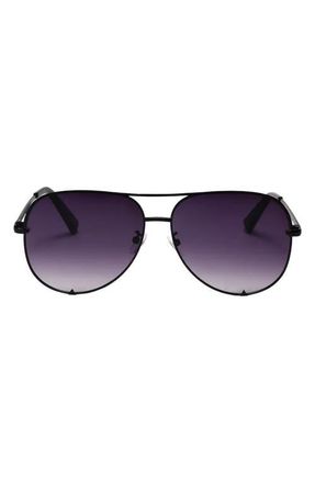 Fifth and Ninth Walker 61mm Polarized Aviator Sunglasses in Black/Purple at Nordstrom