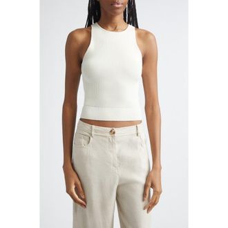 Toccin Avery Racerback Tank in Ivory at Nordstrom, Size X-Small