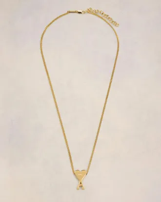 Ami Gold Brass Ami De Coeur Pendant Necklace Yellow - OS - Unisex