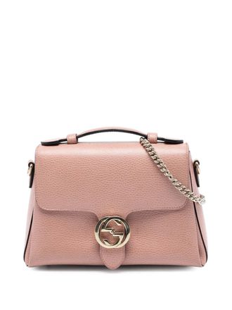 Gucci 2016-2025 Small Dollar Calfskin Interlocking G satchel - women - Calf Leather - One Size - Pink