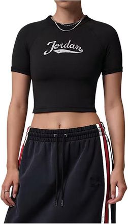 Nike Jordan (WMNS) Jordan Brooklyn T-Shirt Black Dark Smoke Grey White IM7378-010