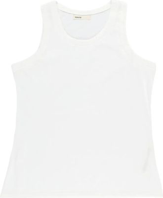 Khaite round-neck vest - women - Cotton/Polyamide - L - White