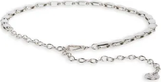 Steve Madden Bean Chain Belt in Silver at Nordstrom Rack, Size Large/x-Large