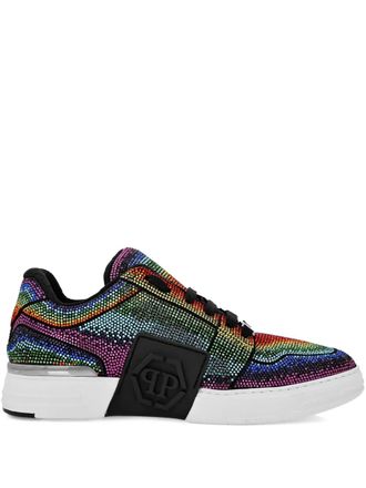 Philipp Plein Strass Hexagon Lo-Top sneakers - unisex - Suede - 41 - Blue