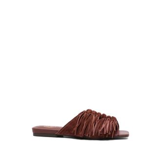 Ash Sliders, female, Brown, Size: 10 US Brigitte Suede Slippers