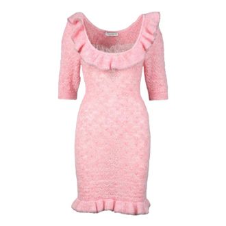 Alessandra Rich Dames, Jurken, Roze, Maat: XS Wol