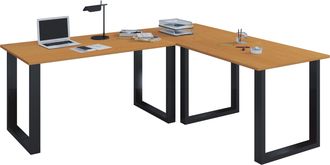 ebuy24 Vcm Vcm Escritorio De Madera Escritorio De Esquina Liso 130x130 L Forma Izquierda O Derecha Placa De Mesa De Trabajo 50 Cm De Profundidad Mesa De Orde