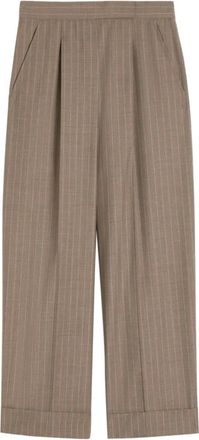 Max Mara Wide Trousers, female, Brown, Size: 2XS Pantalone lungo