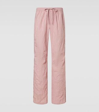 Dolce & Gabbana Striped cotton twill wide-leg pants