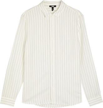 Paige Peters Striped Linen-blend Shirt - Ecru - XL