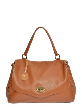 Anna Luchini Brown Rundleer Tas