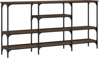 vidaXL Vidaxl - Mesa consola madera de ingeniería marrón roble 160x29x80 cm