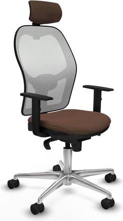 Piqueras y Crespo Sedia Ufficio Con Poggiatesta Piqueras Y Crespo 1d086n2 Bianco Marrone Scuro