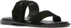 La Canadienne Fennix Buckle Slide Sandal in Black Suede at Nordstrom Rack, Size 11