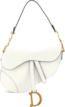 Dior Saddle Handbag Leather Medium shoulder bag - Wit