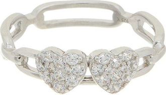 Meshmerise 18K Over Silver Cz Ring