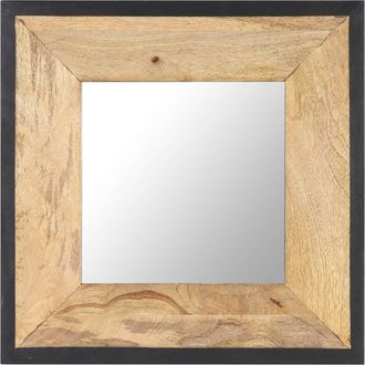 vidaXL Espejo De Madera Maciza De Mango 50x50 Cm Vidaxl