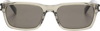 Saint Laurent Eyewear SL 662 rectangle-frame sunglasses - men - Acetate - 57 - Green