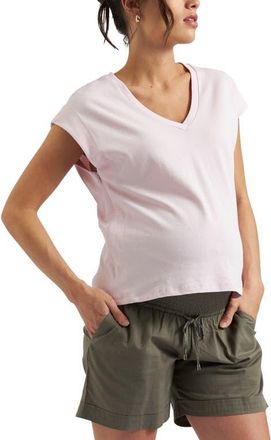 Ripe Marly Zip Nursing Tee in Peony at Nordstrom, Size X-Small Au