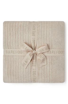 Barefoot Dreams CozyChic Light Ribbed Throw in Stone at Nordstrom