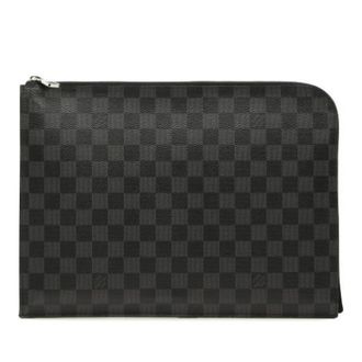 Louis Vuitton Pre-owned Clutches, female, Black, Size: ONE SIZE Pre-owned Damier Graphite Canvas Clutch