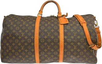 Louis Vuitton Pre-owned Weekend Bags, female, Brown, Size: ONE SIZE Pre-owned Keepall 55 Travel Bag