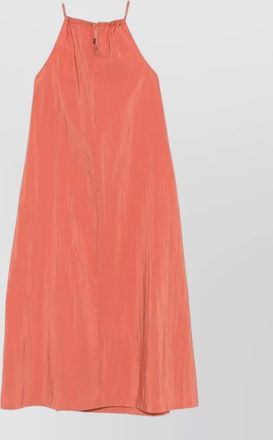 Emporio Armani halter neck sleeveless crinkled dress