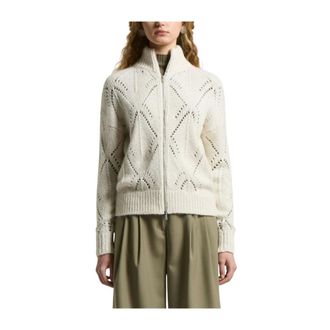 PESERICO Truien & Vesten, Dames, Wit, L, Witte Alpaca Blend Trui Aw 25