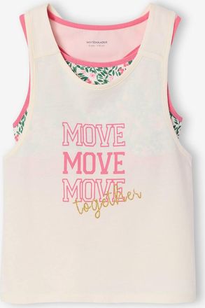 Vertbaudet Sport-Set: Tanktop & Bustier M&auml;dchen wollwei&szlig;