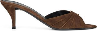 Saint Laurent Heeled Mules, female, Brown, Size: 8 US Babylone Mules