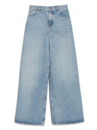 Chloé logo-patch jeans - Blue