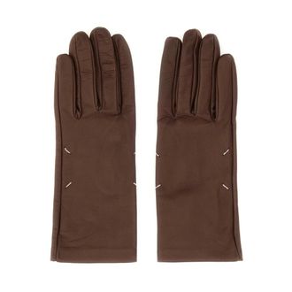 Maison Margiela Guantes de Piel - Accessories - unisex - Marr&oacute;n - M