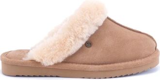 Warmbat Luxe Su&egrave;de Dames Sandaal - Dames - Pantoffels - Beige - 36 EU - Su&egrave;de - Schoenen
