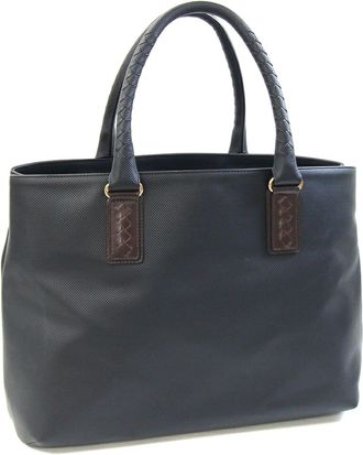 Bottega Veneta Black Brown Pvc Leather Tote Bag (Pre-Owned)