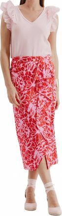Tyler B&ouml;e Josephine Wrap Skirt In Etched Primrose
